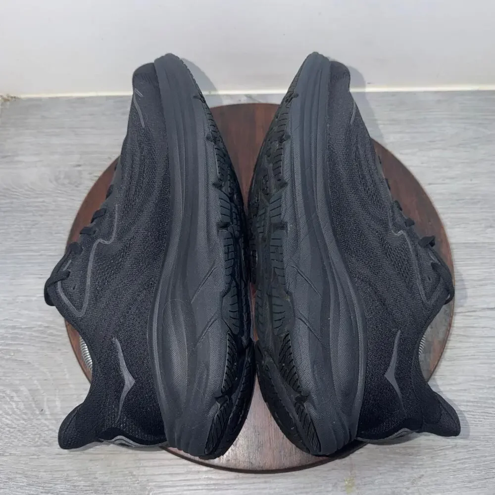 Hoka Clifton 10 Black Running Shoes Mens Size 11 4E Wide US Comfort 1162051 BBLC